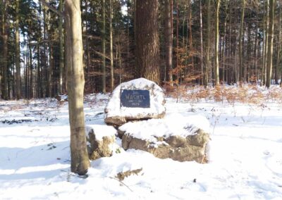 Arbara vojo Klepaĉova - monumento de Wachtel en vintro