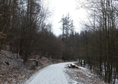 Studánka Pocta vodě - celkový pohled v zimě