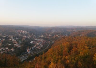 Výhled z rozhledny U Lidušky na Bílovice nad Svitavou